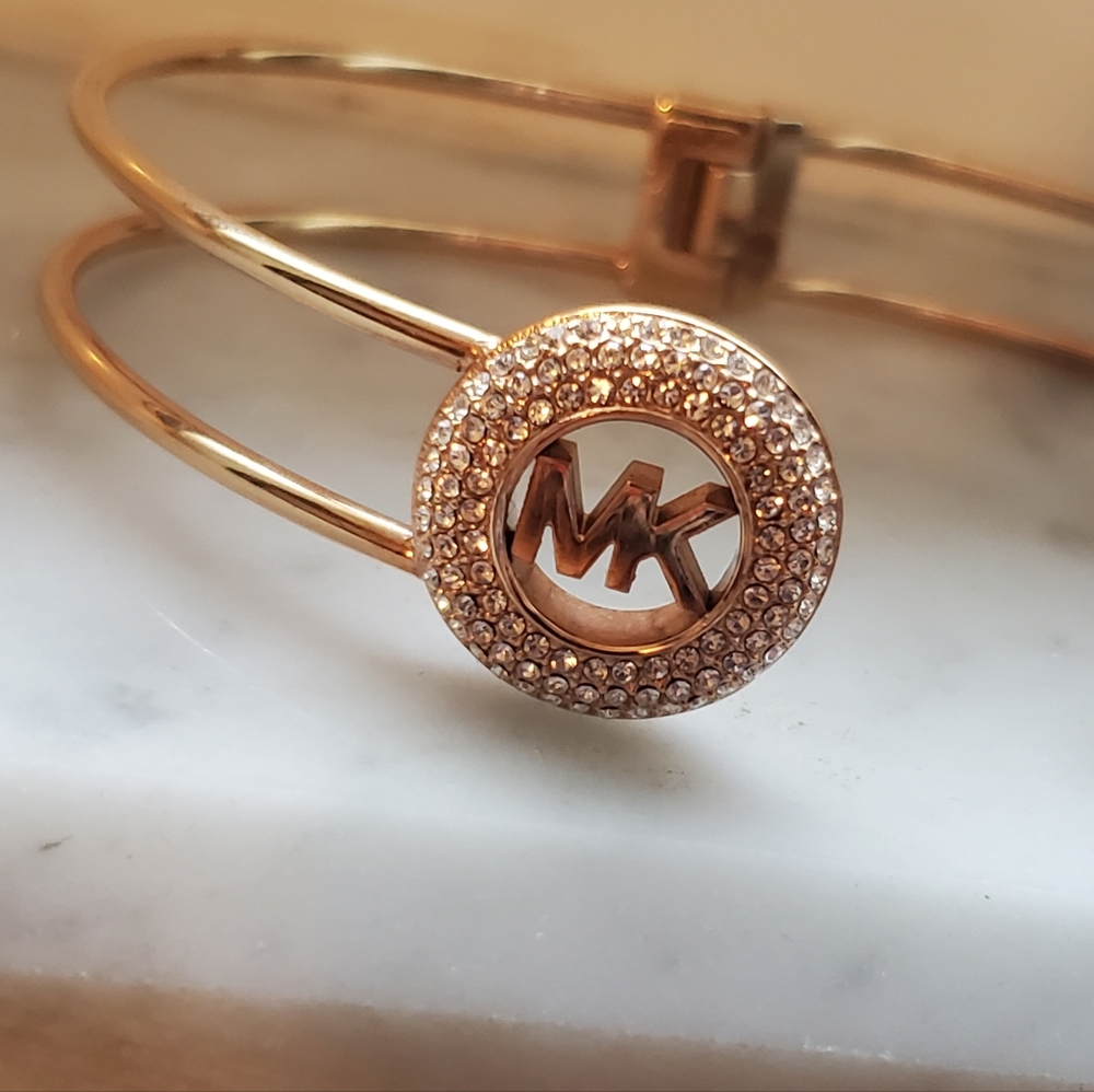 MK Pave Rose Gold  Bracelet
